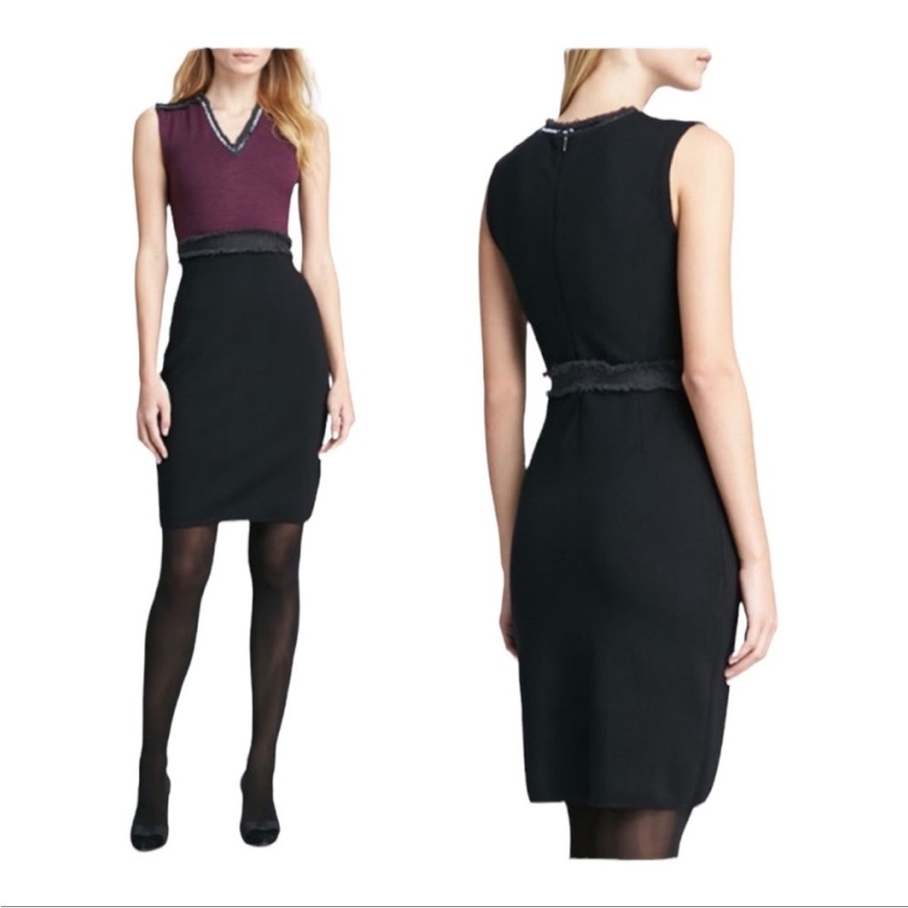 tory burch plum and black beaded avalon dress